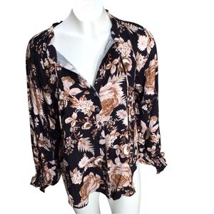 OLIVACEOUS Nina Floral Blouse EUC size Small